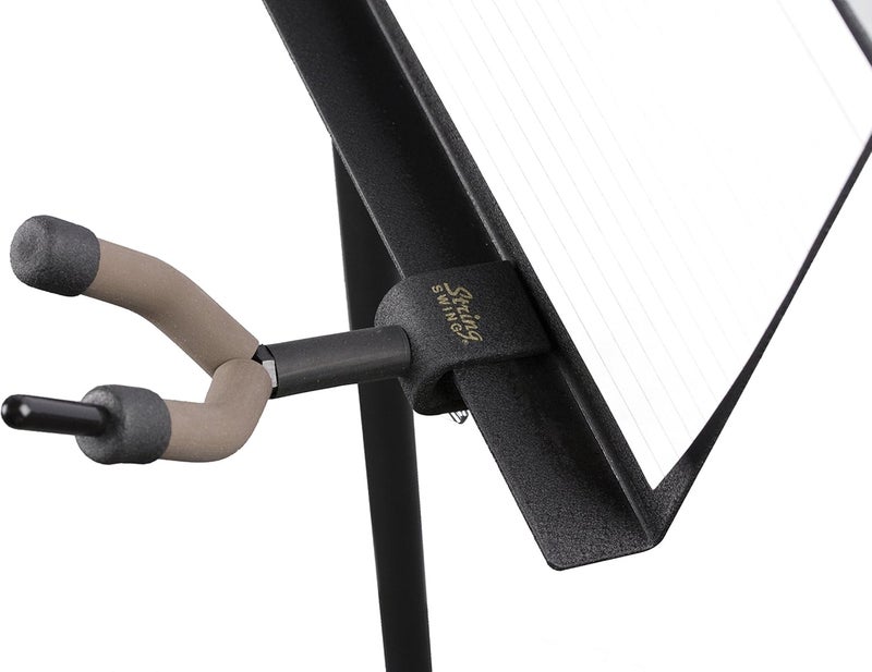 String Swing CC08 Violin Hanger with Bow Peg Attachment for Music Stand - Image 1