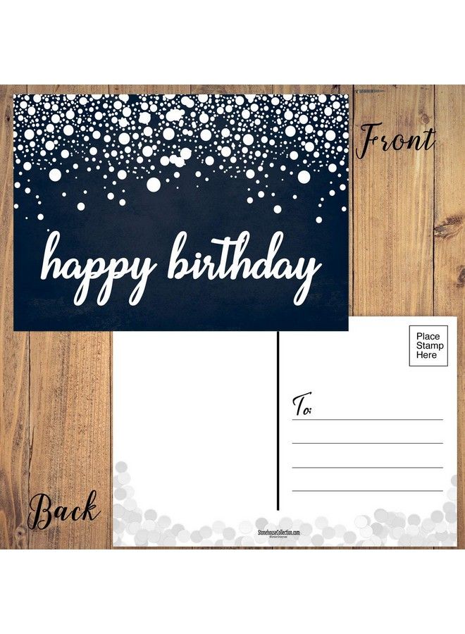 Stonehouse Collection ; 50 Happy Birthday Postcards 5 Birthday Designs ; Elegant Design & Beautiful ; Great For Friends Family Neighbors & Colleagues ; Size: 4" X 6" ; Bulk Birthday Postcards (Rustic Variety) - Image 5