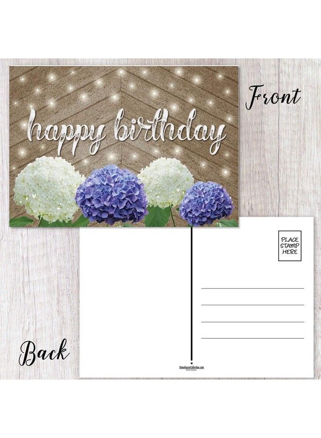 Stonehouse Collection ; 50 Happy Birthday Postcards 5 Birthday Designs ; Elegant Design & Beautiful ; Great For Friends Family Neighbors & Colleagues ; Size: 4" X 6" ; Bulk Birthday Postcards (Rustic Variety) - Image 4