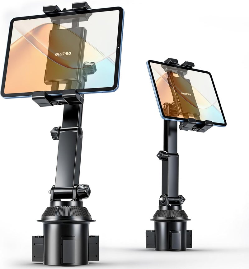 OHLPRO Heavy Duty Car Cup Holder Tablet Mount for Truck & SUV - Adjustable iPad Holder for 5-17" Devices - Image 1