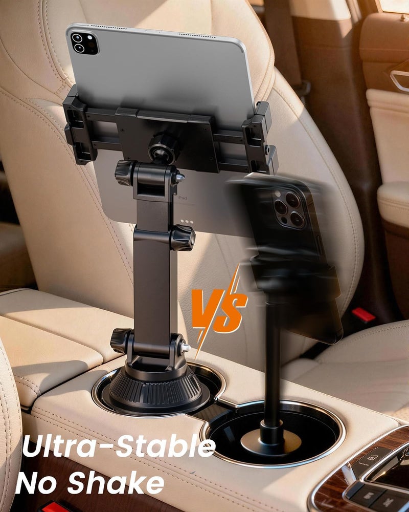 OHLPRO Heavy Duty Car Cup Holder Tablet Mount for Truck & SUV - Adjustable iPad Holder for 5-17" Devices - Image 2