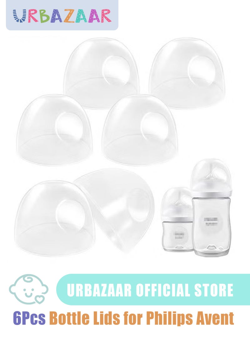 URbazaar (6 Count) Baby Bottle Lids for Philips Avent Baby Bottles, Compatible with Philips Avent Natural Bottles & Natural Glass Bottles - Image 1