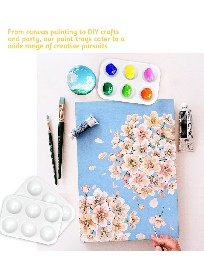 16 PCS Paint Tray Palettes Plastic Paint Pallets for Kids or Students Watercolor Palette Painting Tray for Painting Party, DIY Craft and Art Painting - Image 3