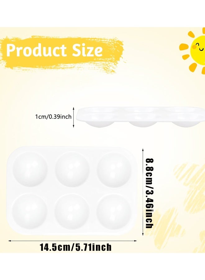 16 PCS Paint Tray Palettes Plastic Paint Pallets for Kids or Students Watercolor Palette Painting Tray for Painting Party, DIY Craft and Art Painting - Image 2