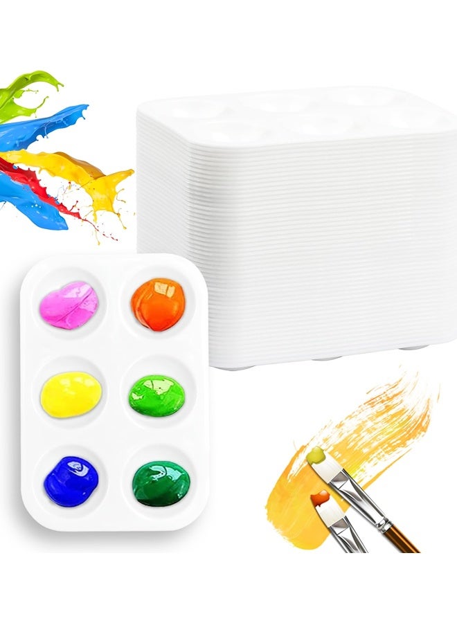 16 PCS Paint Tray Palettes Plastic Paint Pallets for Kids or Students Watercolor Palette Painting Tray for Painting Party, DIY Craft and Art Painting - Image 1