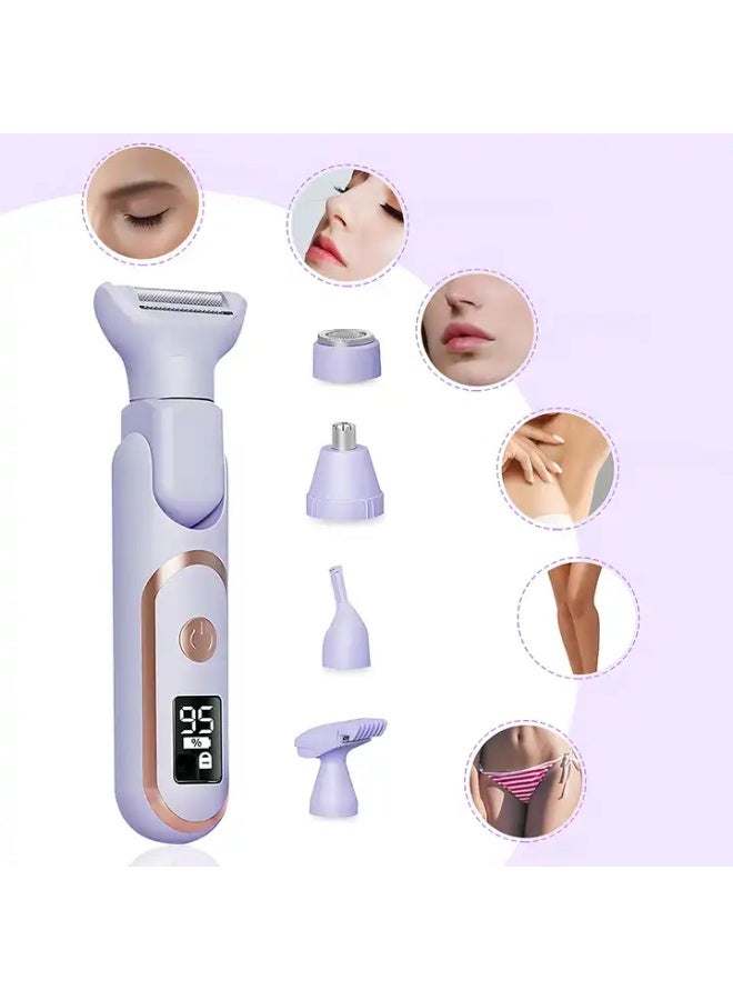 AirYoung Multifunctional 5 in 1 Electric Shaver Set Electric with Digital Display Epilator Hair Removal Eyebrow Trimmer for Women Facial Hair Razor - Image 3