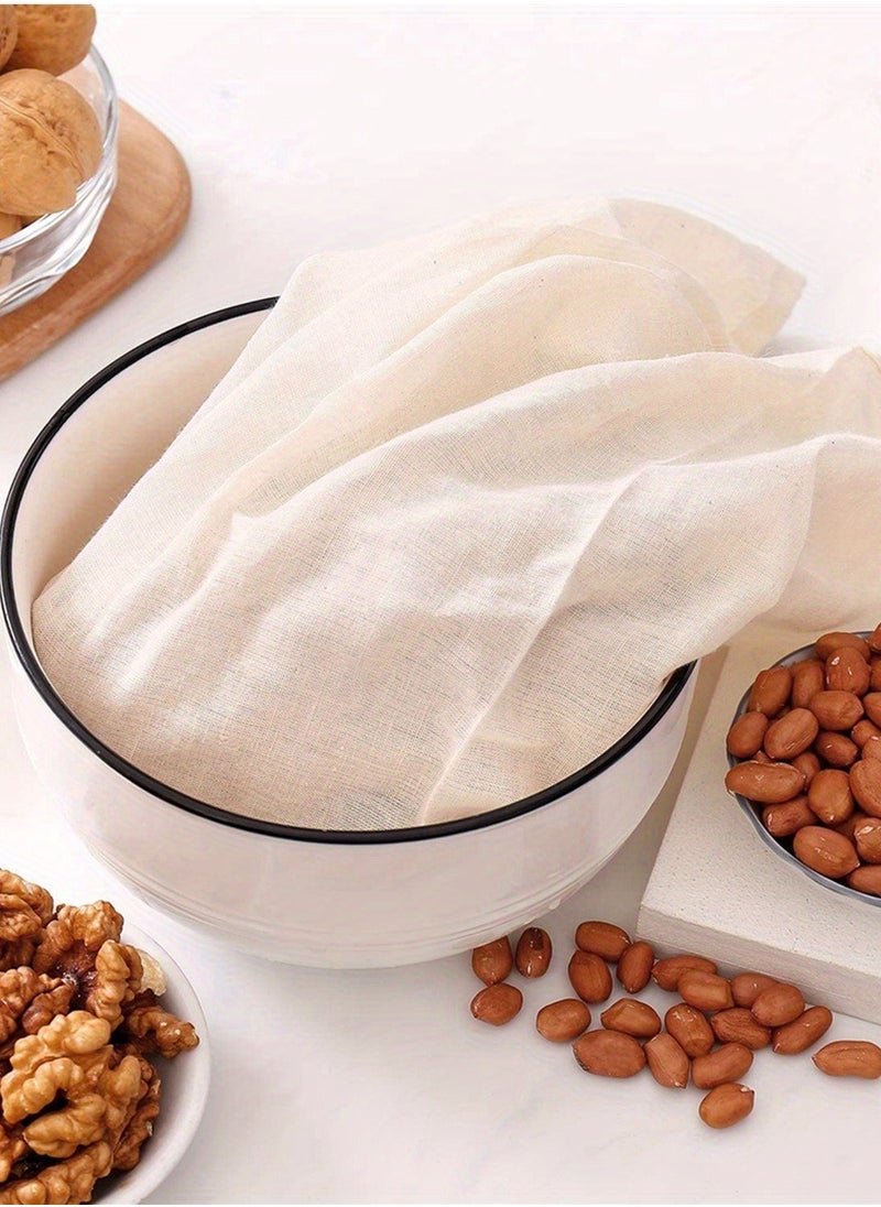 5pcs Reusable Cheese Cloth Bag For Straining, Nut Milk, Cold Brew, Tea, Yogurt, And Coffee - Easy To Clean And Dishwasher Safe