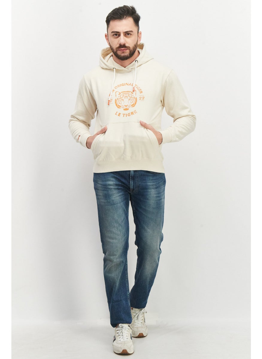 Men Brand Logo Long Sleeve Hooded Sweatshirt, Beige - pzsku/ZB6D2B0F596EE983EB776Z/45/_/1724350959/da86925e-e576-4021-8af9-219bcb0e5605