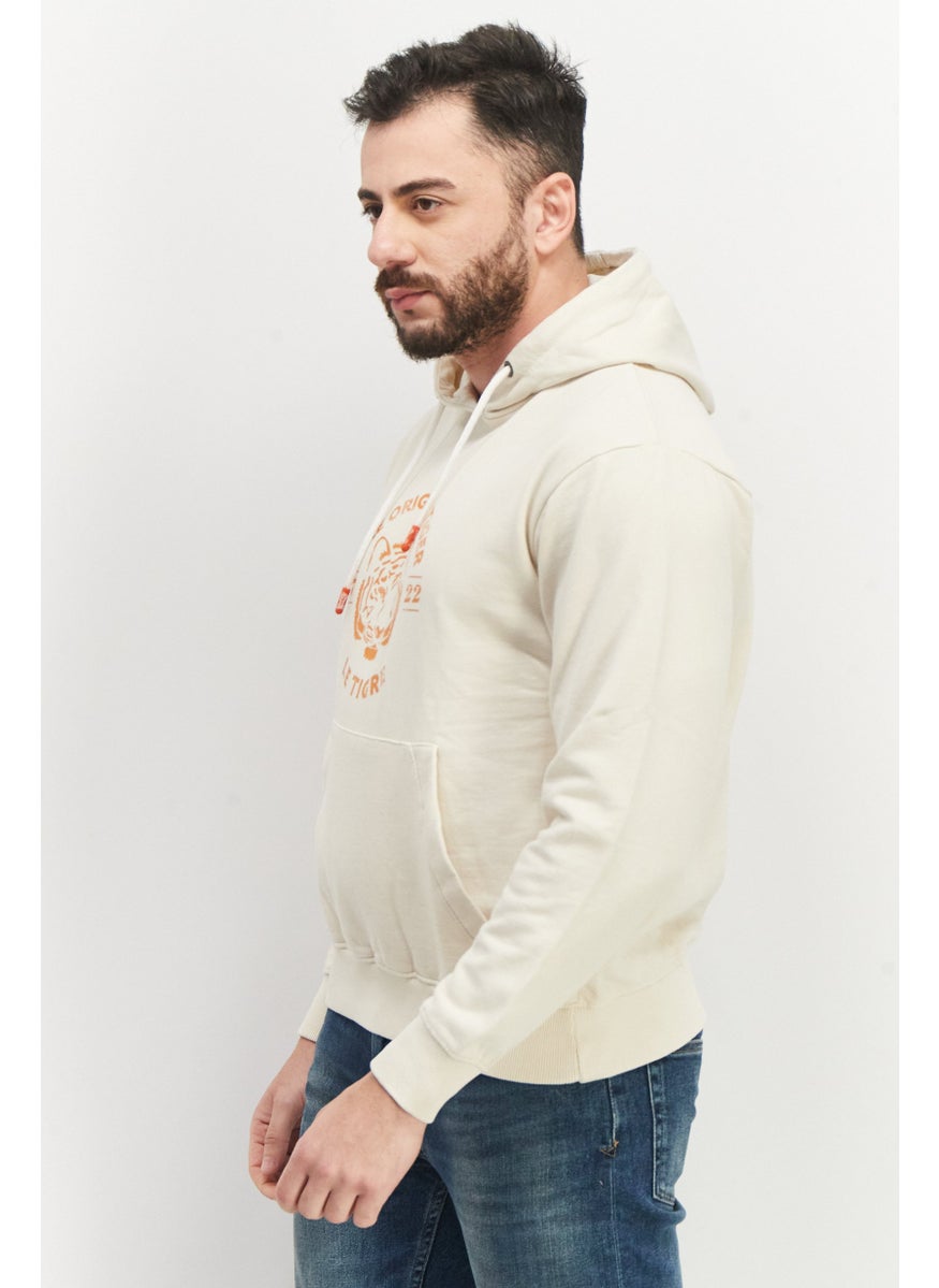 Men Brand Logo Long Sleeve Hooded Sweatshirt, Beige - pzsku/ZB6D2B0F596EE983EB776Z/45/_/1724350962/b2c112a3-edda-4da2-bbbc-54f722fcd9be