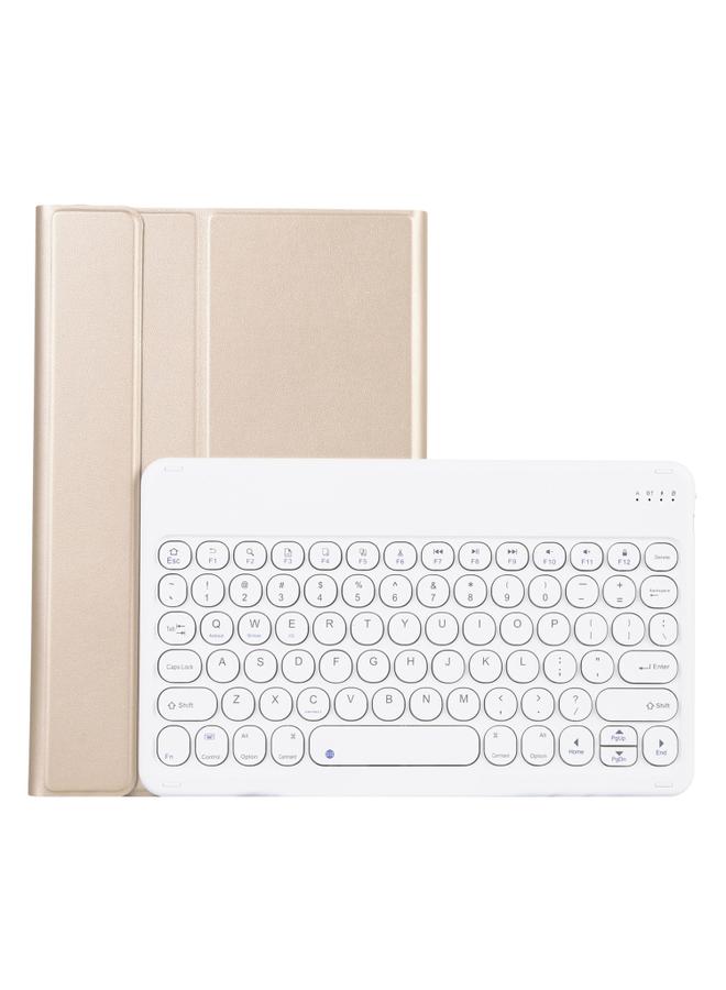 Green Tiger Lenovo Pad Plus 11 inch TB J607F Tab P11 11 inch TB J606F Pad 11 inch YAM12 Lambskin Texture Detachable Round Keycap Bluetooth Keyboard Leather Tablet Case with Holder Gold - Image 1