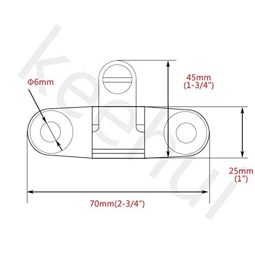 keehui Pack of 2 Marine Grade Bimini Top 316Stainless Steel Swivel Deck Hinge with Rubber Pad Deck Mount - Image 2