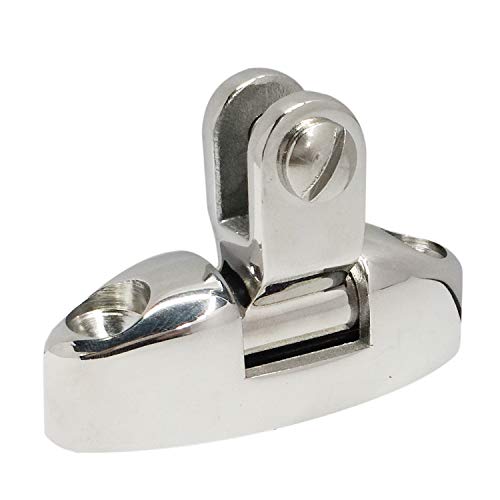 keehui Pack of 2 Marine Grade Bimini Top 316Stainless Steel Swivel Deck Hinge with Rubber Pad Deck Mount - Image 4