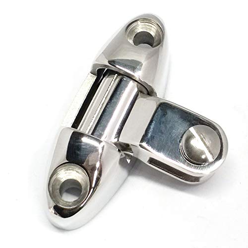 keehui Pack of 2 Marine Grade Bimini Top 316Stainless Steel Swivel Deck Hinge with Rubber Pad Deck Mount - Image 5