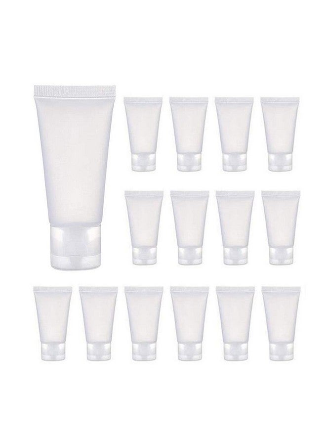 VANTOBEST 20Pcs Transparent Plastic Empty Tubes With Flip Cap Soft Tubes Squeeze Bottle Facial Cleaning Bottles Refillable Makeup Sample Holder Dispenser (15Ml0.5Oz) - Image 1