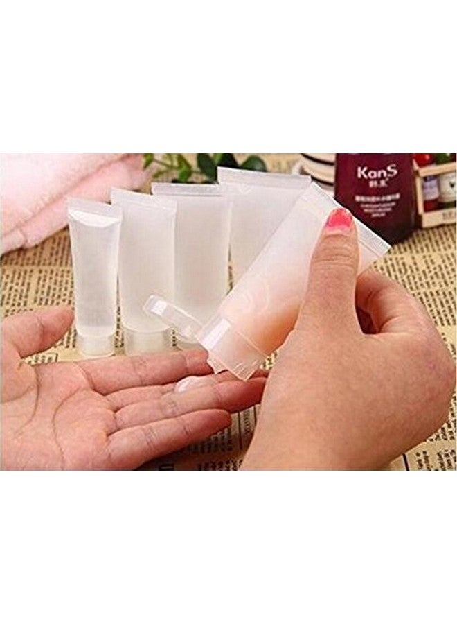 VANTOBEST 20Pcs Transparent Plastic Empty Tubes With Flip Cap Soft Tubes Squeeze Bottle Facial Cleaning Bottles Refillable Makeup Sample Holder Dispenser (15Ml0.5Oz) - Image 4