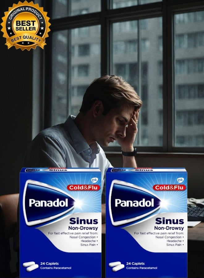 Panadol 2 Pieces Panadol Cold & Flu Sinus 24 Caplets - Image 1