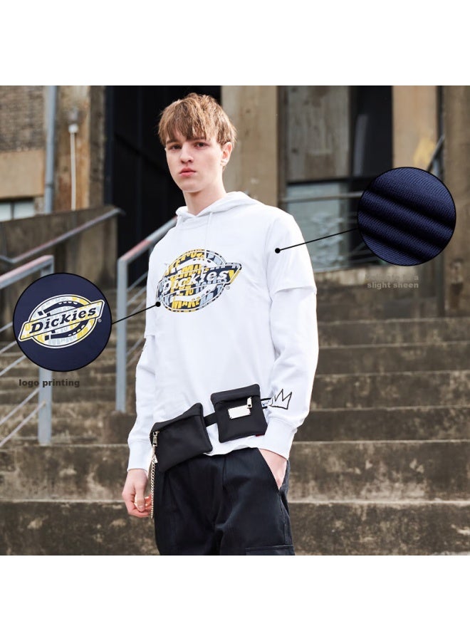 Dickies تي شيرت قصير الأكمام بطباعة شعار ديكيز [ستايل كلاسيكي]، Dk008899، أبيض، مقاس L - Image 4