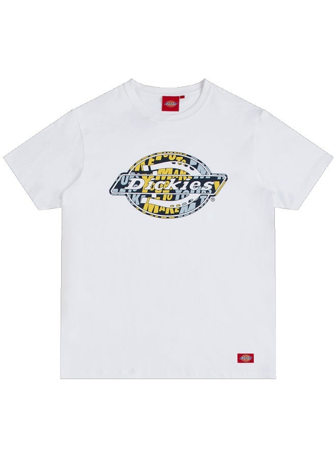 Dickies تي شيرت قصير الأكمام بطباعة شعار ديكيز [ستايل كلاسيكي]، Dk008899، أبيض، مقاس L - Image 5