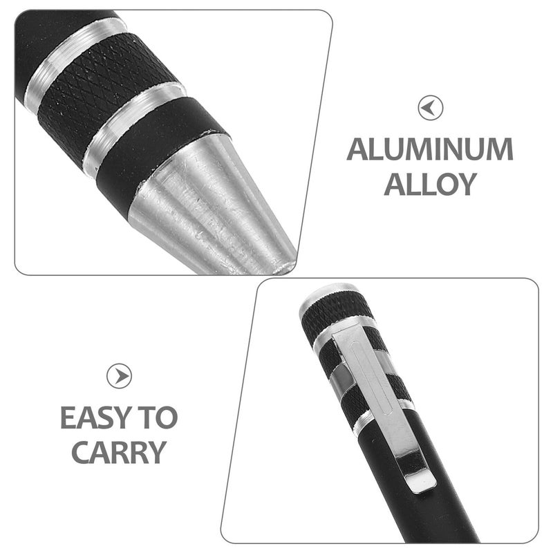 8 In 1 Aluminum Alloy Magnetic Screwdriver Pen Set For Computer And Eyeglasses Repair Portable Black Mini Kit - Image 4
