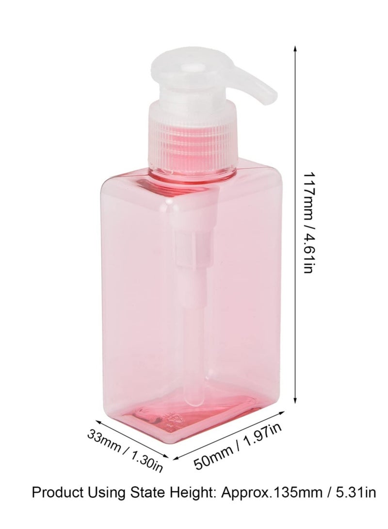 SYOSI 100ML Refillable Pump Bottle Dispenser, 3 Pack Portable Travel Containers Empty Shampoo Pump Bottles for Lotion, Shower Gel, Hand Soap - Image 3