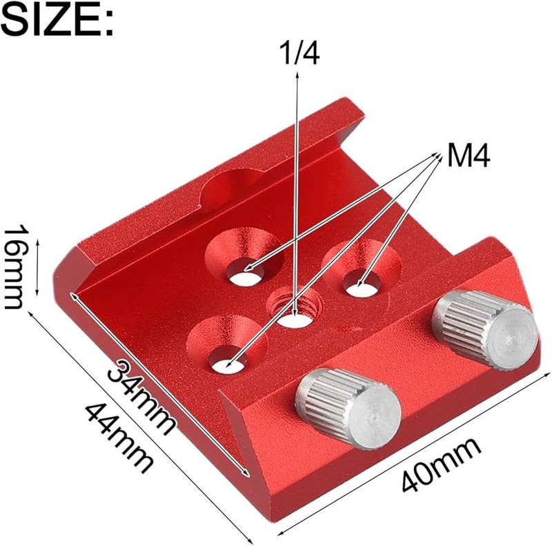 Red Aluminum Alloy Dovetail Base Finder Scope Mount With 1 4 Thread Lock Screws For Telescope - Image 5