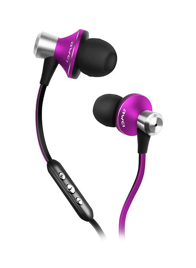 NIBEMINENT Wired In-Ear Headphones Purple/Black