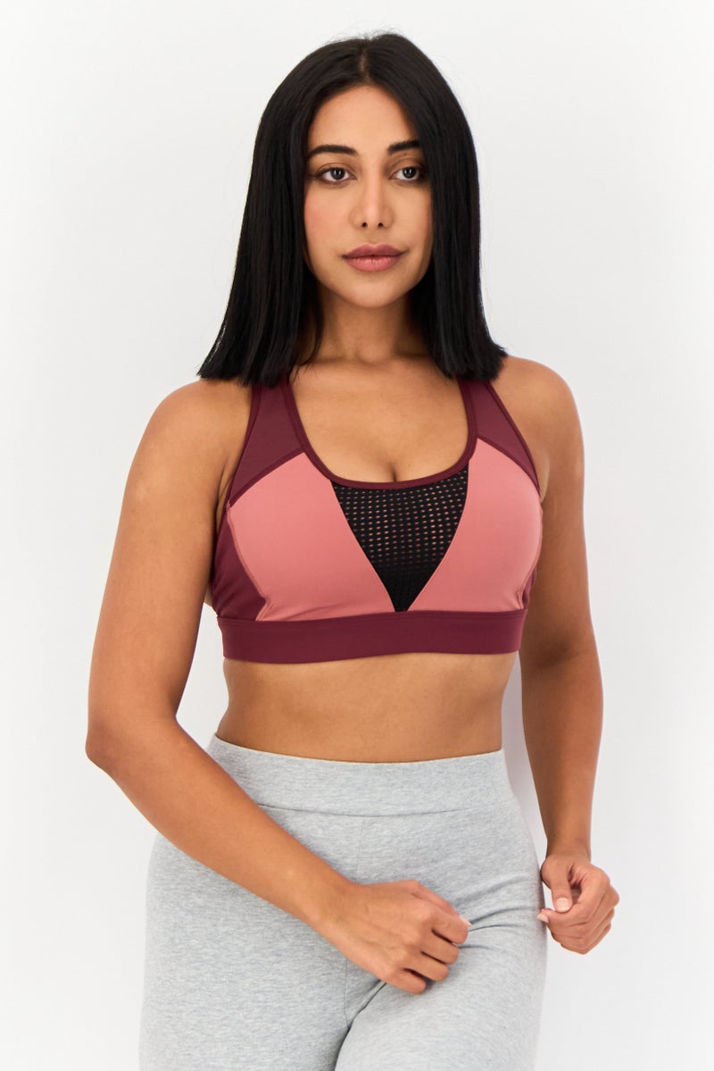 Reebok حمالة صدر رياضية مبطنة للنساء، متعددة الألوان - Image 1