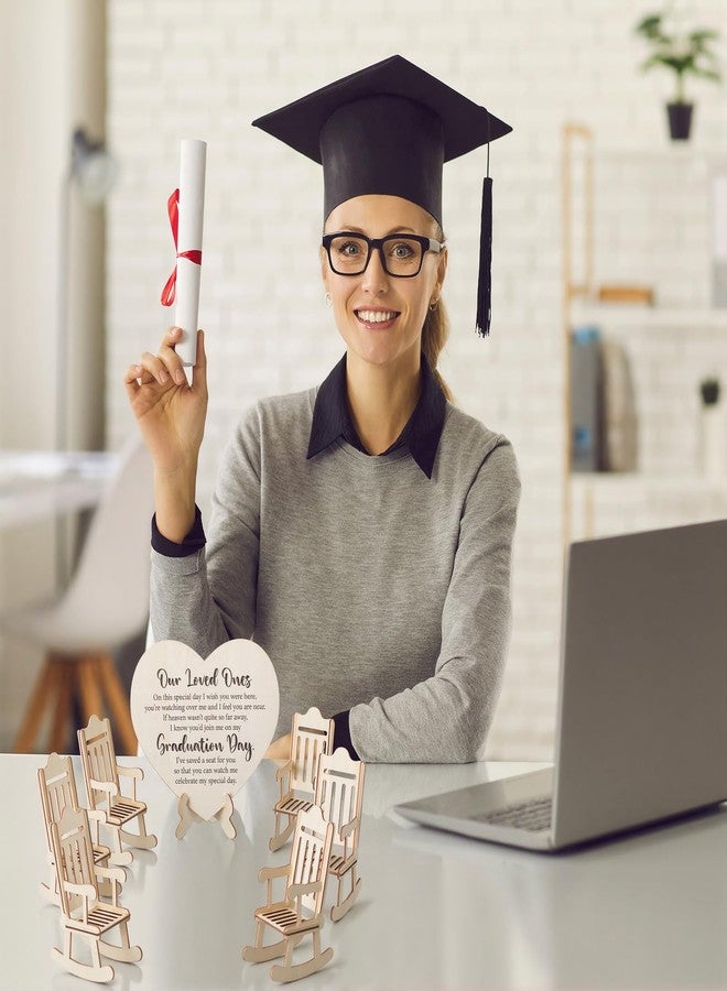 Cinnvoice لوحة تذكارية من 7 قطع لحفلات التخرج والزفاف من سينفويس، هدية تذكارية لأحبائنا، لوحة خشبية مع كراسي لفقدان الأحبة، لحفل الزفاف والاستقبال (يوم التخرج). - Image 5