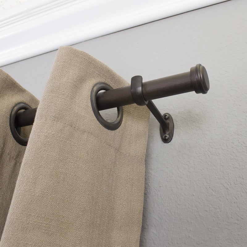 Decopolitan End Cap Single Rod Set, 18 to 36-Inch, Toasted Copper - Image 3