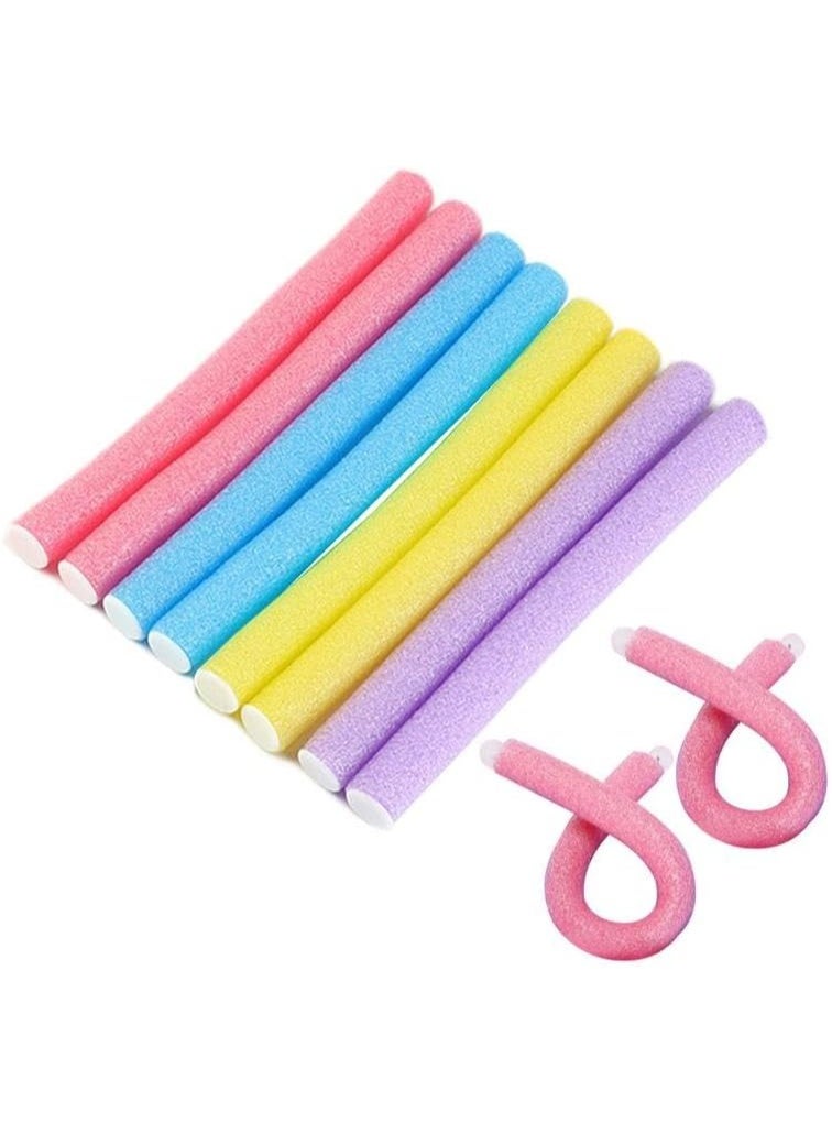 فورإيفر 5 قطع من مكواة تجعيد الشعر المرنة - عصابة رأس لتجعيد الشعر بدون حرارة لتجعيدات وتموجات طبيعية - أداة تصفيف شعر من الإسفنج الناعم لتجعيدات الشعر طوال الليل، لا تسبب ضررًا بالحرارة، بكرة شعر قابلة لإعادة الاستخدام - Image 1