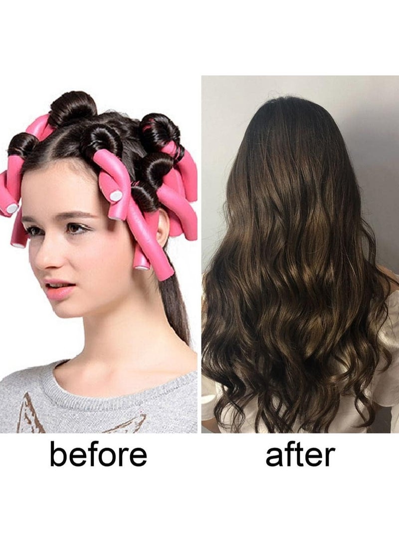 فورإيفر 5 قطع من مكواة تجعيد الشعر المرنة - عصابة رأس لتجعيد الشعر بدون حرارة لتجعيدات وتموجات طبيعية - أداة تصفيف شعر من الإسفنج الناعم لتجعيدات الشعر طوال الليل، لا تسبب ضررًا بالحرارة، بكرة شعر قابلة لإعادة الاستخدام - Image 3
