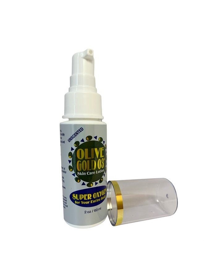 olive gold 03 Olive Gold O3 Skin Care Lotion - Ozonated Olive Oil Super Oxygen (2oz) - An all natural, organic based oxygen lotion, with vitamins A, Bs, C, D & E & 72 minerals 