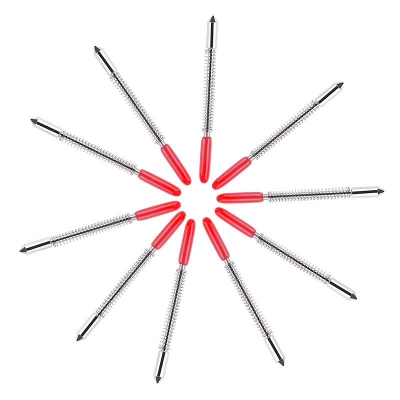 HQMaster 45 Degree Vinyl Cutter Blades Lettering Blade for Graphtec Cutting Plotter, Red Cap Pack Of 10 with Springs - Image 3