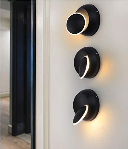 CITRA Metal 12-Watts 360 Degree Adjustable Led Wall Light Black (Round, Pack Of 1) - Image 2