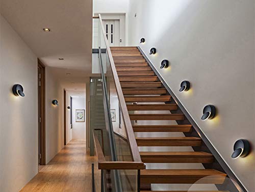 CITRA Metal 12-Watts 360 Degree Adjustable Led Wall Light Black (Round, Pack Of 1) - Image 4