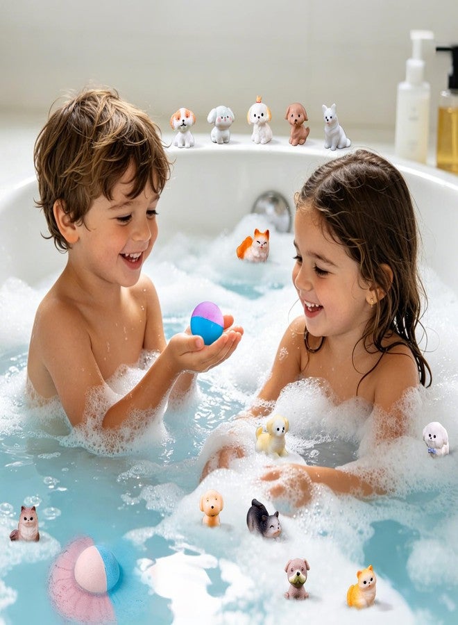 GDXINYES 20 Pack Bath Bombs with Toys Inside Bath Bombs for Kids Toddlers Girls Boys Kids Bath Bombs with Surprise Dog Cat Figures Bubble Bath Toys Bulk Stocking Stuffers Birthday Christmas Gift for Kids - Image 3