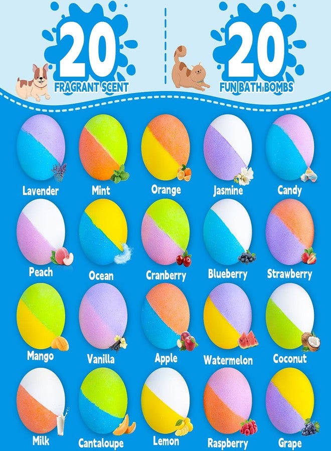 GDXINYES 20 Pack Bath Bombs with Toys Inside Bath Bombs for Kids Toddlers Girls Boys Kids Bath Bombs with Surprise Dog Cat Figures Bubble Bath Toys Bulk Stocking Stuffers Birthday Christmas Gift for Kids - Image 5