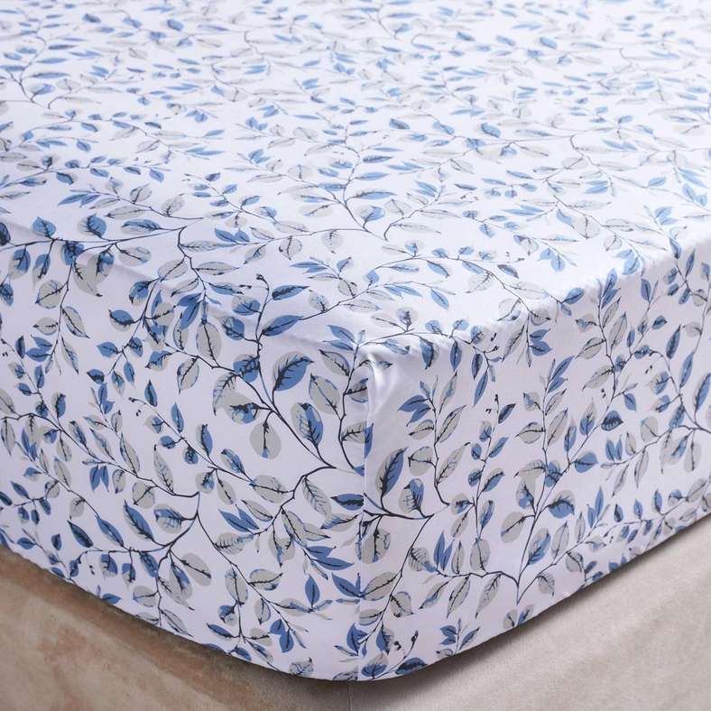 Pan Home ملاءة مزدوجة مطبوعة من ميدو - أزرق - Image 1
