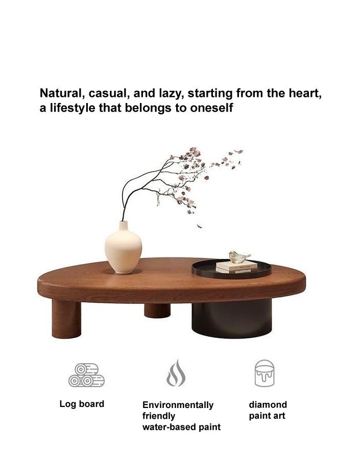 fashionhome Rustic Solid Wood Coffee Table Natural Elegance Durable & Stylish Solid Wood Living Room Coffee Table 100 x 60 x 34 cm - Image 5