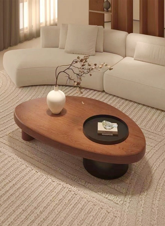 fashionhome Rustic Solid Wood Coffee Table Natural Elegance Durable & Stylish Solid Wood Living Room Coffee Table 100 x 60 x 34 cm - Image 3