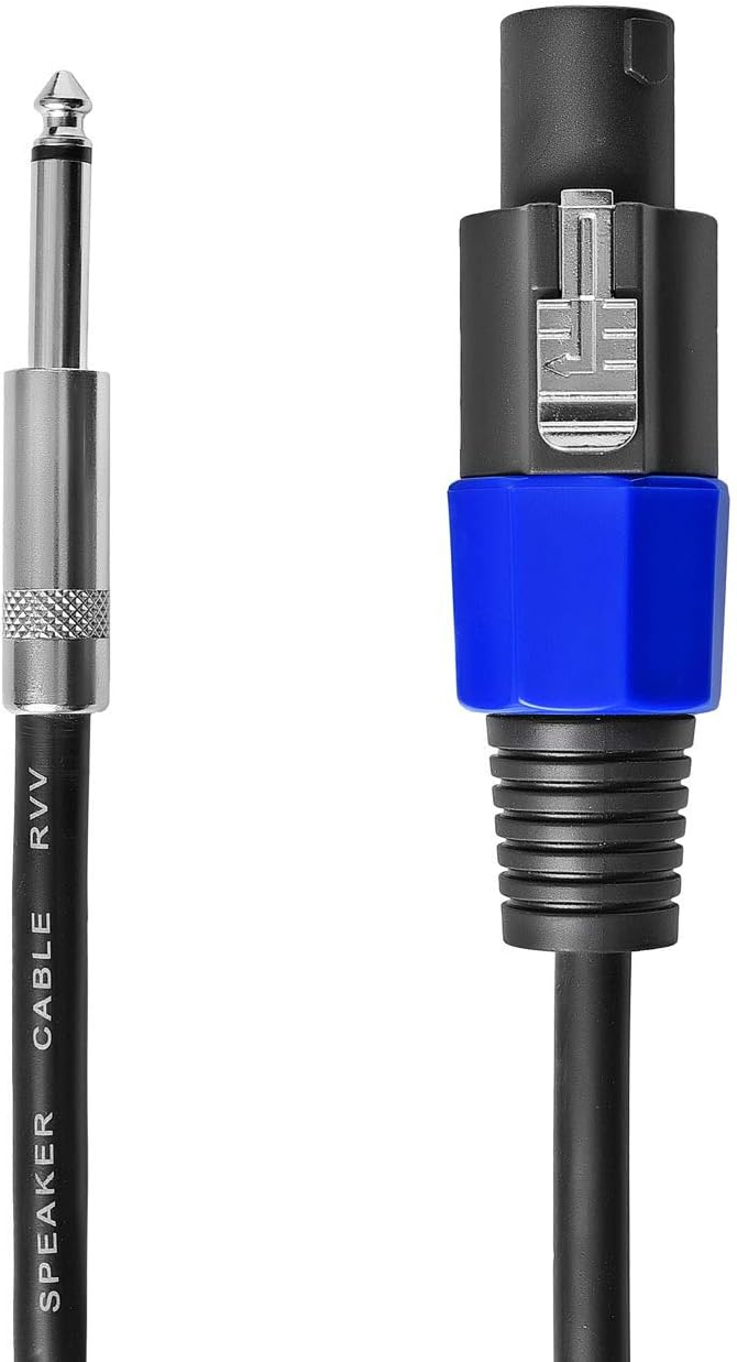 Yoico 2Pcs 50 Feet Professional Speakon to 1/4 Speaker Cable, Pair 50 ft 12 Gauge Speakon to 1/4 Male TRS Inch Audio Amplifier Connection Heavy Duty Cord Wire with Twist Lock (50Feet-2Pack) - Image 3