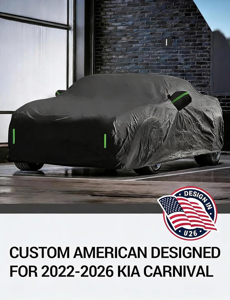 Proadsy 2025 Upgrade Car Cover for Kia Carnival 2022-2025 - Waterproof All Weather Protection - Image 2