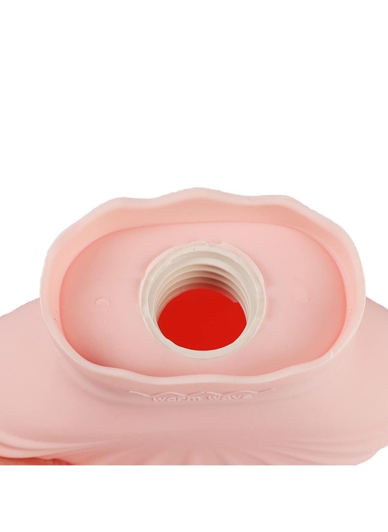 NIBEMINENT Mini Hand Warmer, Explosion Proof Shell Hot Water Bag Microwavable Silicone Bottle with Knitted Cover for Pain Relief Cold Therapy Feet Menstrual Cramps, Compress  - Image 5
