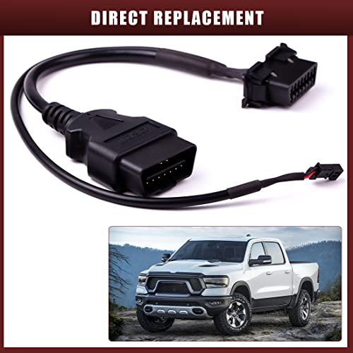 gtpartes Security Gate Bypass OBD2 Cable Fit for 2018-2020 Dodge Cummins RAM 1500 2500 OBD2 Cable 16 Pin Bypassing and Diagnosing OBDII System Reader Repair Direct Replacement - Image 4