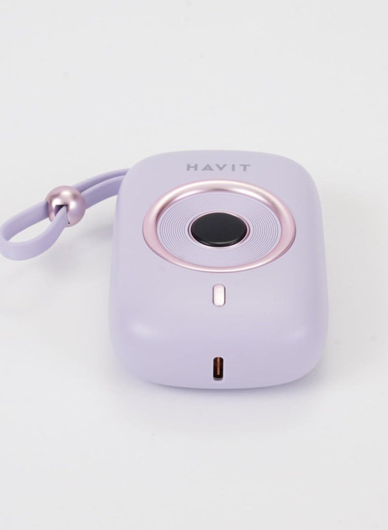 هافيت بنك الطاقة السريع هافيت PB5214، 10000 مللي أمبير/ساعة، PD، 35 واط، 2 في 1، لون بنفسجي - Image 3