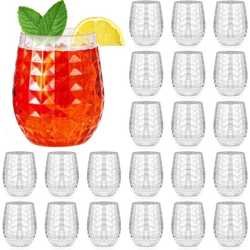 Plastic Wine Glasses 6pcs Never Breakable Transparent Cocktail Glasses For Spring Picnic Summer Party - Image 1