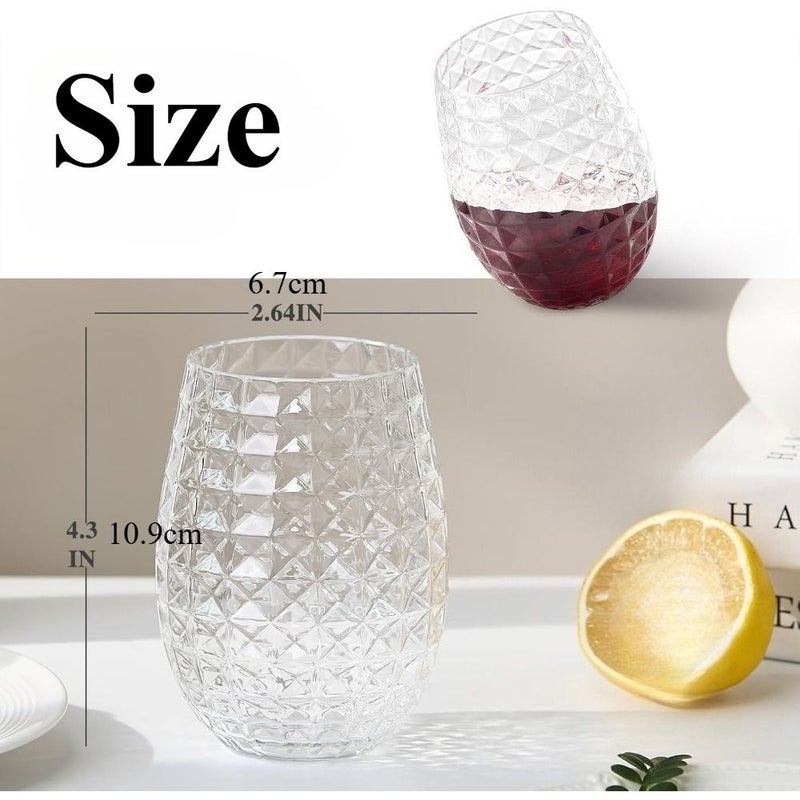 Plastic Wine Glasses 6pcs Never Breakable Transparent Cocktail Glasses For Spring Picnic Summer Party - Image 3