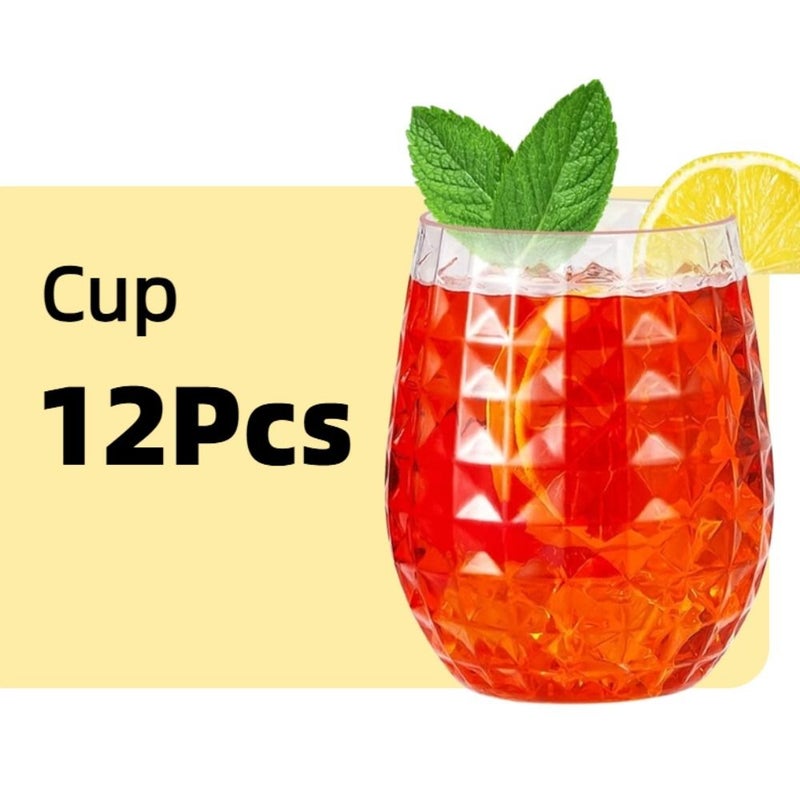 Plastic Wine Glasses 6pcs Never Breakable Transparent Cocktail Glasses For Spring Picnic Summer Party - Image 5