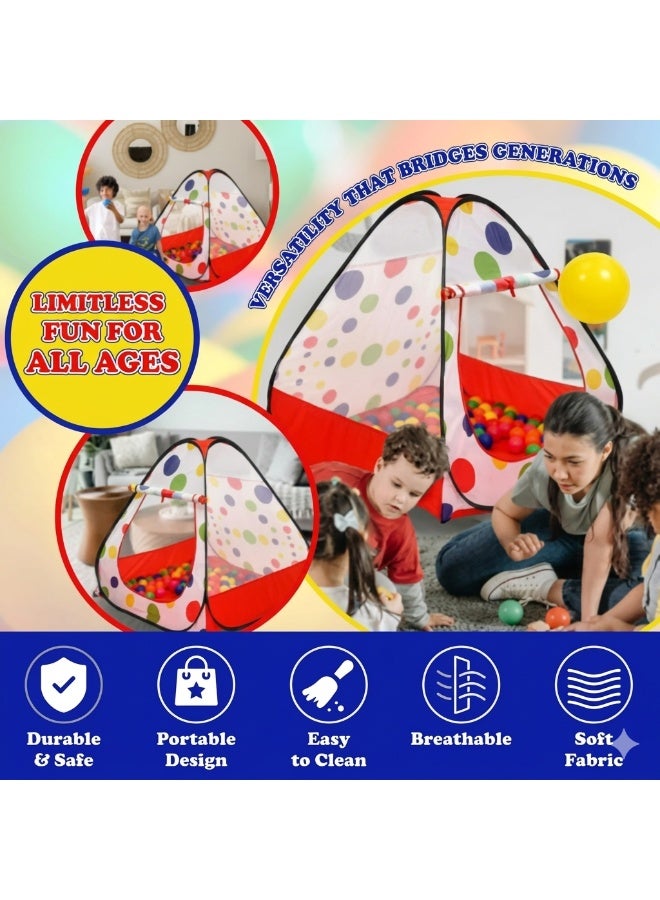 Bear Kids Ball Pits Tent, Pop up Princess Play Tent with Zipper Storage Case