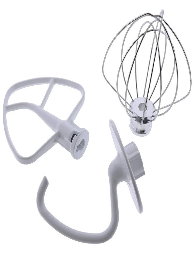 ELSOON K45DH Dough Hook & K45B Flat Beater & K45WW Wire Whip-3 Pieces Replacement for KitchenAid 4.5QT Tilt-Head Stand Mixers - Image 1